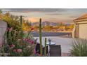 Inviting exterior view showcasing desert landscaping, colorful flowering shrubs, and peaceful mountain views at 10109 E Trailhead Ct, Gold Canyon, AZ 85118