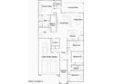 Detailed floor plan showcasing the layout with four bedrooms and a three-car tandem garage at 16781 W Bronco Trl, Surprise, AZ 85387