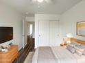 Cozy bedroom featuring modern furnishings, plush bedding, and plenty of closet space at 4005 W Carter Rd, Phoenix, AZ 85041