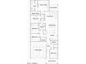 Floor plan illustrating a spacious layout, including bedrooms, bathrooms, kitchen, and a two-car garage at 3283 E Outlaw Ln, San Tan Valley, AZ 85140