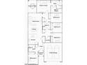 Spacious floor plan featuring 5 bedrooms, 3 bathrooms, a 2-bay garage, and a covered patio at 8154 E Petra Ave, Mesa, AZ 85212