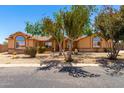 Charming single-story home featuring desert landscaping and mature trees for added curb appeal at 975 E Lincolnwood Cir, Casa Grande, AZ 85194
