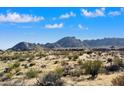 Scenic desert landscape with native plants, mountains in the background, and scattered houses at 0 N 128Th St, Scottsdale, AZ 85255