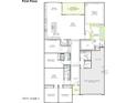 This floor plan features 4 bedrooms, 3 bathrooms, a kitchen, dining room, office, and 3-bay tandem garage at 3718 E Gold Mountain Ave, San Tan Valley, AZ 85143