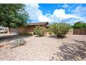 Home with desert landscape and mature tree in the front at 4115 W Danbury Dr, Glendale, AZ 85308