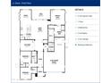 Dove floor plan showcasing 2,105 sq ft layout with 3 bedrooms, flex room, and 3-car garage at 23040 E Watford Dr, Queen Creek, AZ 85142
