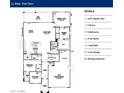 Detailed first-floor floor plan showcasing the layout of a 3,291 sq ft home, including a 3-car garage at 23055 E Watford Dr, Queen Creek, AZ 85142