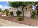 Landscaped yard featuring desert plants, rock cover, and charming desert bushes at 27105 W Marco Polo Rd, Buckeye, AZ 85396
