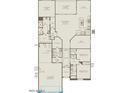 Detailed floor plan showcasing the layout and dimensions of the home's rooms and spaces at 16679 W Saguaro Park Ln, Surprise, AZ 85387