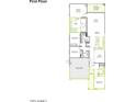 Open-concept layout with primary suite, bedrooms, a modern kitchen, dining area, and outdoor living at 2168 E Mill Rd, San Tan Valley, AZ 85140