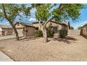Attractive single-story home featuring a two-car garage, neutral paint, stone accents and tidy landscaping at 3029 N 83Rd Ln, Phoenix, AZ 85037