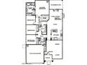 Detailed floor plan showcasing the layout of this home including 4 bedrooms, 2 baths, and a two-car garage at 3067 E Merlot St, Gilbert, AZ 85298