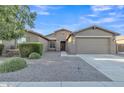 Well-manicured front yard with desert landscaping and inviting home exterior at 1258 W Plane Tree Ave, San Tan Valley, AZ 85140