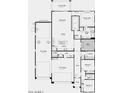 Detailed floor plan showcasing a spacious layout with four bedrooms, a study, three bathrooms, and a three-car garage at 16784 W Whispering Wind Dr, Surprise, AZ 85387
