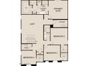 Upstairs floor plan featuring bedrooms with walk-in closets, laundry room, loft, and primary suite at 2351 E Homesteader Rd, San Tan Valley, AZ 85140