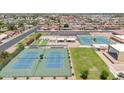 This community has multiple tennis, pickle ball, and basketball courts, plus covered seating and walking paths at 515 S Parkcrest -- # 531, Mesa, AZ 85206