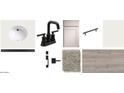 Modern bathroom design elements including countertops, sinks, faucets, cabinets, hardware, flooring, and accessories at 32661 N Newby Dr, San Tan Valley, AZ 85143