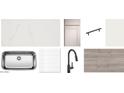 Elegant kitchen design elements including countertops, cabinets, hardware, sink, tile backsplash, and faucet at 32661 N Newby Dr, San Tan Valley, AZ 85143