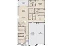 Layout of a spacious home featuring an open-concept living area, kitchen, four bedrooms, and RV garage at 2639 E Rustler Rd, San Tan Valley, AZ 85140