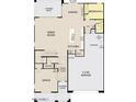 First floor floorplan featuring an open layout including a kitchen, great room, dining, office, and two-car garage at 11444 E Utopia Ave, Mesa, AZ 85212