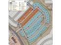 Community map highlighting lot locations, amenity areas, streetlights, and sidewalks at 24791 N 169Th Dr, Surprise, AZ 85387