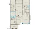 Detailed floor plan showcasing the layout, including the gathering room, bedrooms, garage, and covered patio at 24791 N 169Th Dr, Surprise, AZ 85387