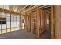 Interior framing of new home features precise cuts and design details at 32101 N Lone Rancher Way, San Tan Valley, AZ 85140