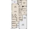 Spacious open-concept floor plan showcasing a large great room, kitchen, and four bedrooms at 32637 N Newby Dr, San Tan Valley, AZ 85143