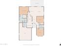 Home floor plan showcasing the layout of the primary bedroom, kitchen, living room, and garage at 8952 W Monte Vista Rd, Phoenix, AZ 85037