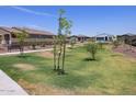 Scenic view of community park with walking paths, green space, and landscaped areas at 20795 N Roadrunner Ln, Maricopa, AZ 85138