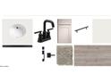 Bathroom featuring modern sink, cabinet, and hardware, as well as tile flooring at 24129 W Bowker St, Buckeye, AZ 85326