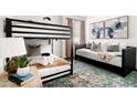 Cozy bedroom with a bunk bed and daybed, ideal for or guests at 7350 N Via Paseo Del Sur -- # P105, Scottsdale, AZ 85258