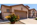 The tan home has a two car garage with a neat garden in front with low water use at 2732 E Tyson St, Chandler, AZ 85225