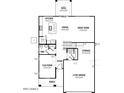 Layout featuring a spacious kitchen, dining area, great room, flex room, and a convenient two-car garage at 24232 W Agora Ln, Buckeye, AZ 85326