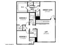 Upstairs layout with a spacious owner's suite, two additional bedrooms, a loft, and convenient laundry room at 24232 W Agora Ln, Buckeye, AZ 85326