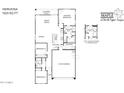 Floor plan showcasing the layout of the home with bedrooms, kitchen, great room, and covered patio at 18231 W Soft Wind Dr, Surprise, AZ 85387