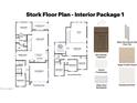 Stork floor plan showing bedroom sizes, kitchen, and great room layout and interior design at 7385 W Buckhorn Trl, Peoria, AZ 85383