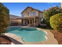 Enjoy outdoor living with a refreshing pool and covered patio in a private backyard at 4753 E Bighorn Ave, Phoenix, AZ 85044
