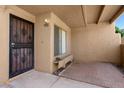Private front patio with brick flooring, security door and shade at 8414 N Central Ave # B, Phoenix, AZ 85020