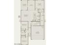 Floor plan showcasing the layout of the home, including the kitchen, living spaces, and bedrooms at 25200 W Wier Ave, Buckeye, AZ 85326