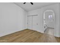 Spacious bedroom with an ensuite bathroom and a closet with sliding doors at 3440 E Southern Ave # 1107, Mesa, AZ 85204