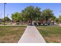 Scenic community park with paved walking paths, mature trees, and playground equipment for families to enjoy at 335 S San Gregorio Ln, Casa Grande, AZ 85194