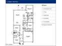 Detailed floor plan showcases four bedrooms, three baths, and an open-concept layout at 809 W Riparian Dr, San Tan Valley, AZ 85140