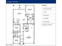 Detailed floor plan showcasing 3 bedrooms, 2 baths, a 3-car garage, and an open-concept living space at 866 W Riparian Dr, San Tan Valley, AZ 85140