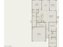 A detailed floor plan showcasing the layout of the home, including the owner's suite, gathering room, and bedrooms at 42910 W Peters Dr, Maricopa, AZ 85138