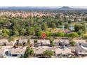 Desirable neighborhood with lush trees, community lakes, and serene surroundings, complemented by mountain views in the distance at 835 W Beechnut Dr, Chandler, AZ 85248