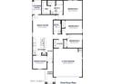 Detailed floor plan showcasing the layout of the home, including the kitchen, bedrooms, bathrooms, and living spaces at 25484 W Graham Trl, Buckeye, AZ 85326