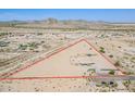 Expansive aerial view highlighting the property's large lot, desert landscape, and secluded location at 8912 N Johnson Ct, Maricopa, AZ 85139