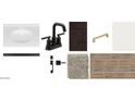 Selection of bathroom finishes including a vessel sink, carpet and wood-look flooring at 15785 W Beryl Ave, Waddell, AZ 85355