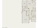 Layout of 3 bedroom home with open kitchen, owner's suite, and 2 1/2 car garage at 42900 W Palo Amarillo Rd, Maricopa, AZ 85138